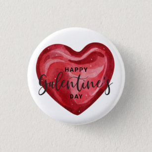 Valentine's Day Happy Valentine's Day Button (6 Packages)