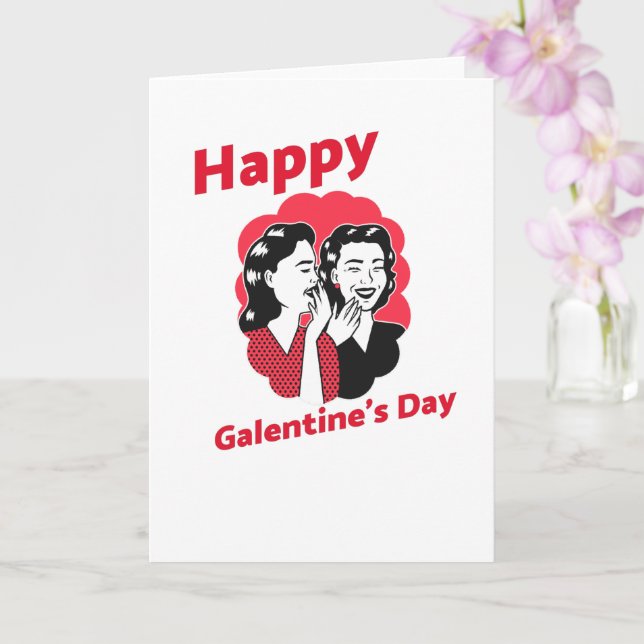 Happy Galentine's Day Card (Orchid)