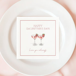 Happy Galentine's Day Cocktails Love You Always Napkins