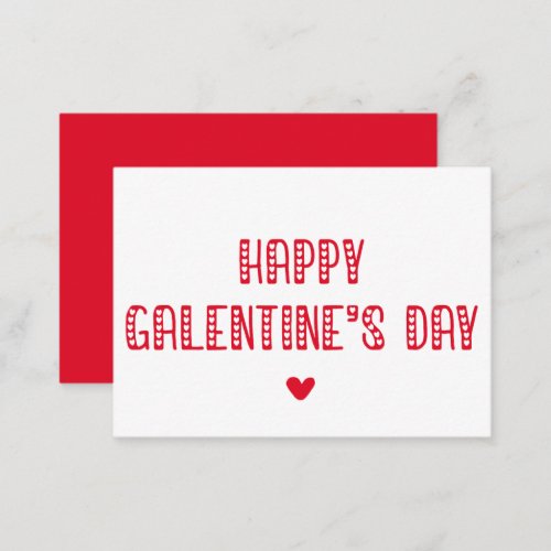 Happy Galentines Day Cute Typography Friends Note Card