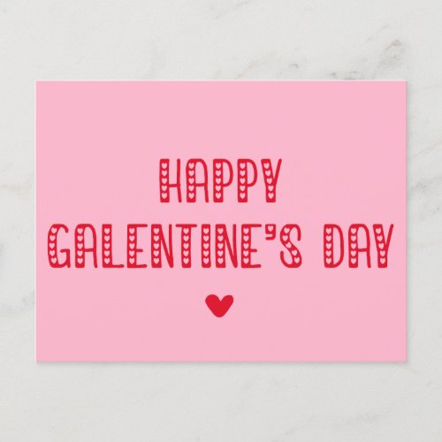 Happy Galentines Day Cute Typography Friends Postcard