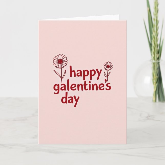 Happy Galentines Day Daisy Card (Front)