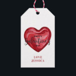 Happy Galentines Day Gift Tags<br><div class="desc">Celebrate all your best friends with a Galentine's brunch. This Gift tag design features a red heart with a message that says "Happy Galentine's Day."</div>
