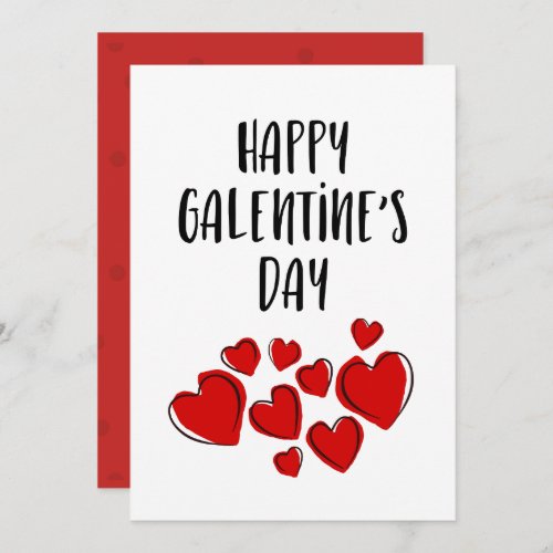 Happy Galentines day girl friends Valentines day Holiday Card