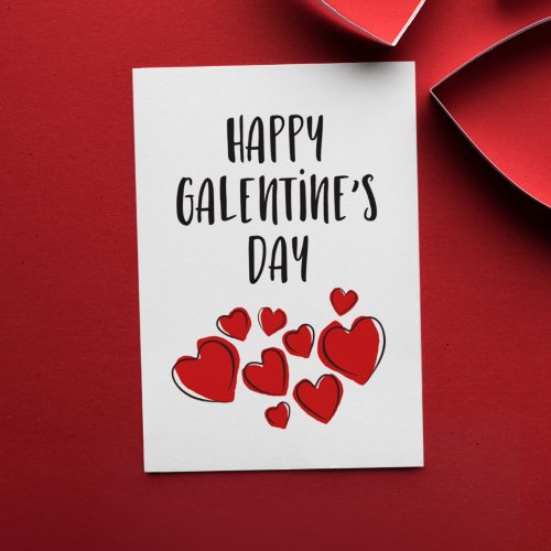 Happy Galentine's day girl friends Valentine's day Holiday Card Happy Galentine's day girl friends Valentine's day Holiday Card