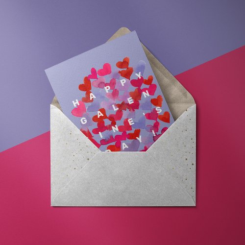 Happy Galentines Day hearts Holiday Card