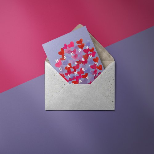 Happy Galentines Day hearts Postcard