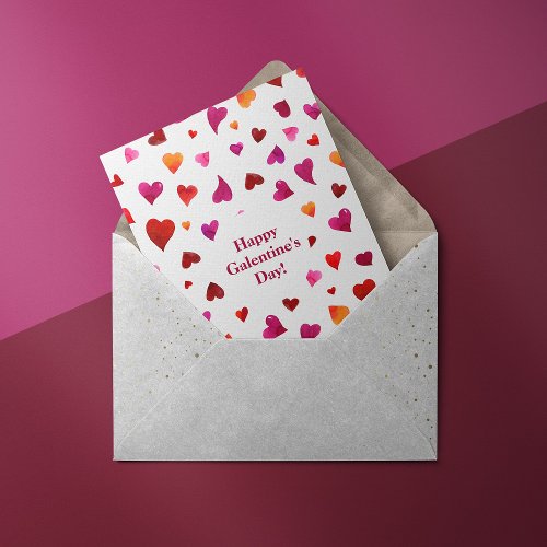 Happy Galentines day hearts Valentines Day Card