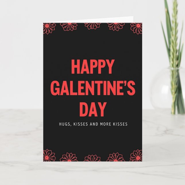 Happy Galentines Day Hugs Card (Front)
