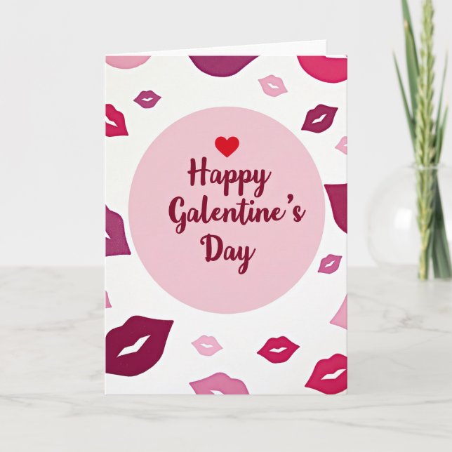 Happy Galentines Day Lips Card (Front)