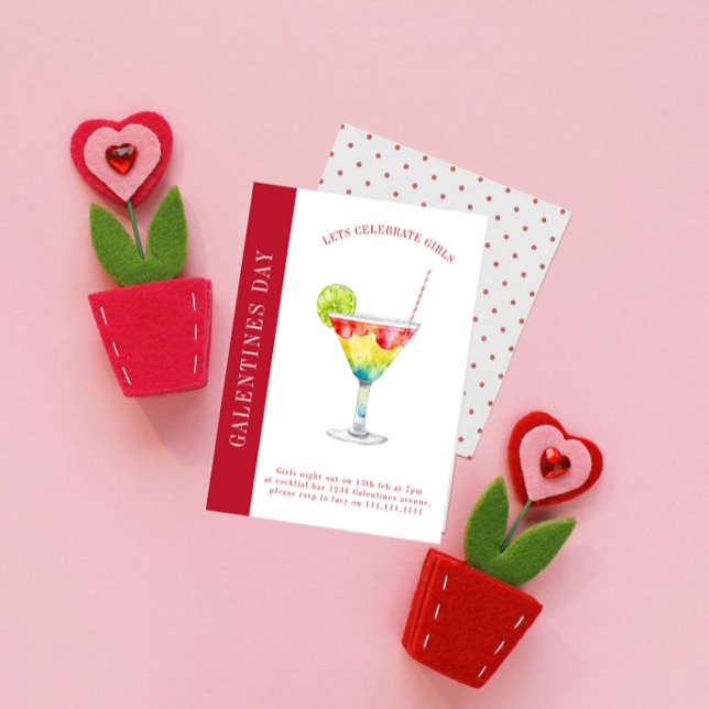 Happy galentines day modern friendship valentines holiday card (Creator Uploaded)