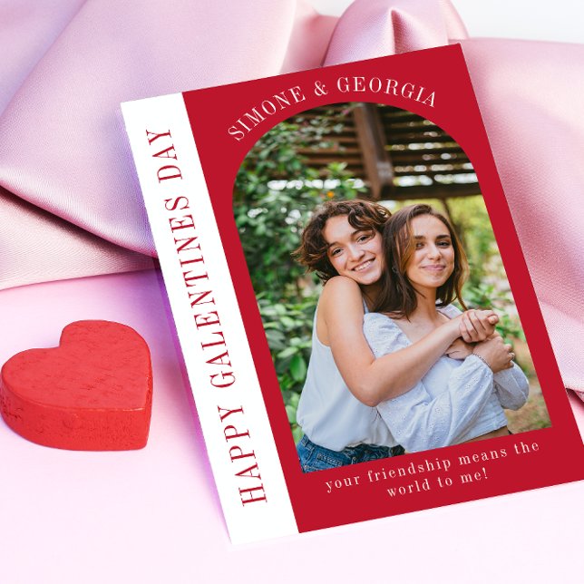 Happy galentines day modern friendship valentines holiday card (Creator Uploaded)