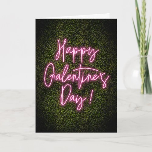 Happy Galentines Day Neon Sign Valentines Day Card