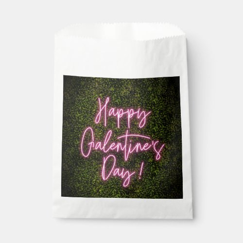 Happy Galentines Day Neon Sign Valentines Day Favor Bag