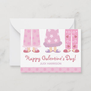 Happy Galentine's Day Pajamas Valentine's Card