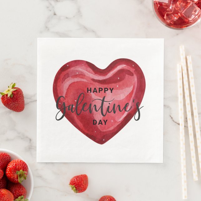Happy Galentines Day Paper Dinner Napkins (Insitu)