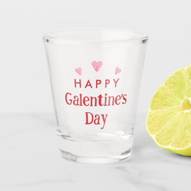 Happy Galentine's Day Party Favor Shot Glass (Front)