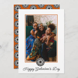 Happy Galentine's Day Photo African Pattern Holiday Card