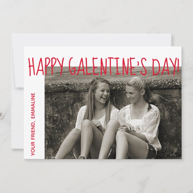 Happy Galentine's Day Photo Card (Front)