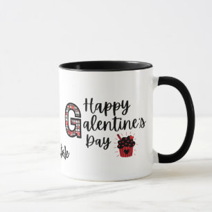 Happy Galentines Day Red and Black Mug