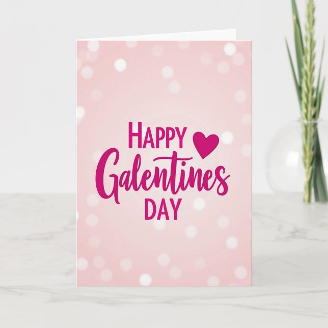 Happy Galentines Day Sparkle Card (Front)
