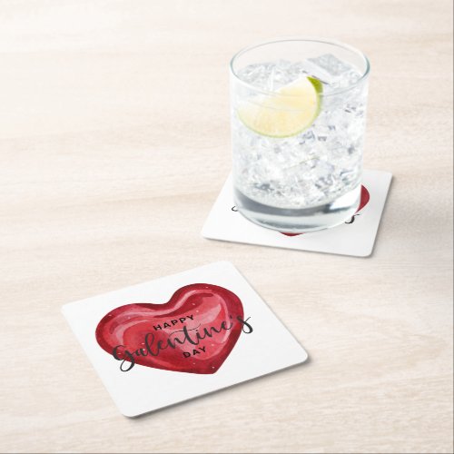 Happy Galentines Day Square Paper Coaster