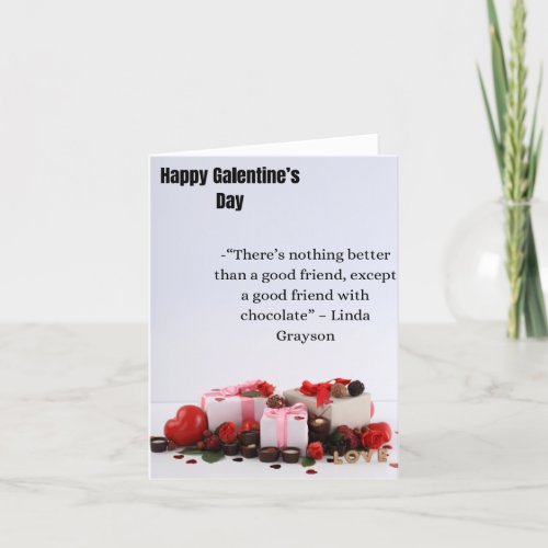 Happy Galentines Day Valentines Day Holiday Card