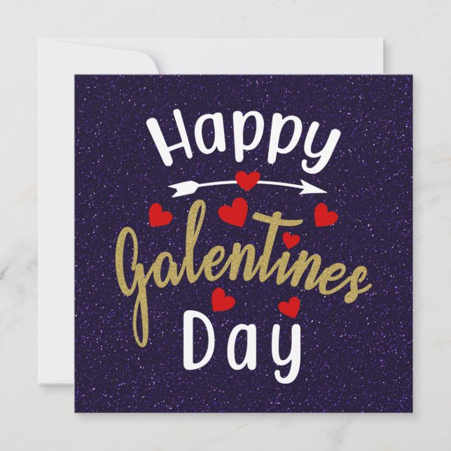 Happy Galentines Day Valentines Flowers Card (Front)