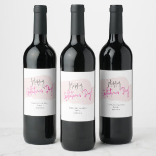 Happy Galentine's Day Wine Labels