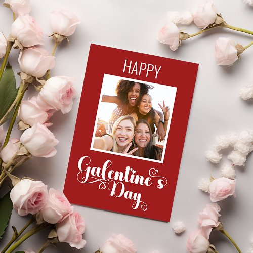Happy Galentines Red With Photo Designed by VI Card