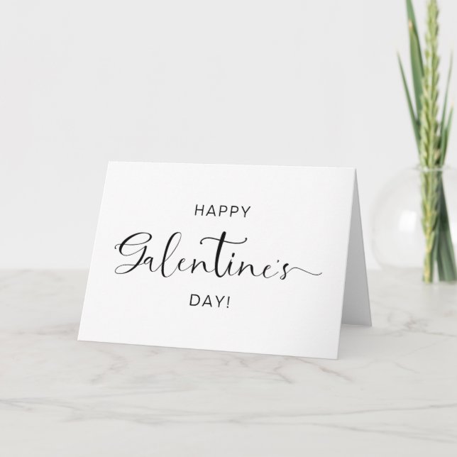 Happy galentine's Valentine's Day Friendship Holiday Card (Front)