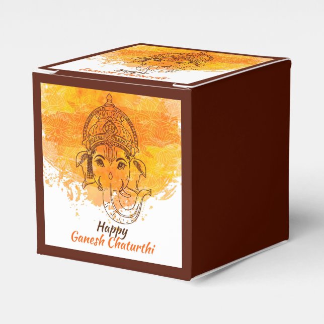 Happy Ganesh Chaturthi Favor Boxes (Front Side)