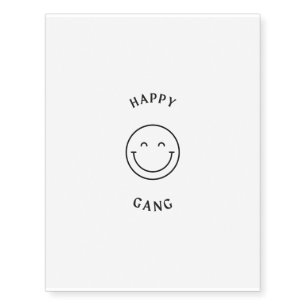 happy gang temporary tattoos