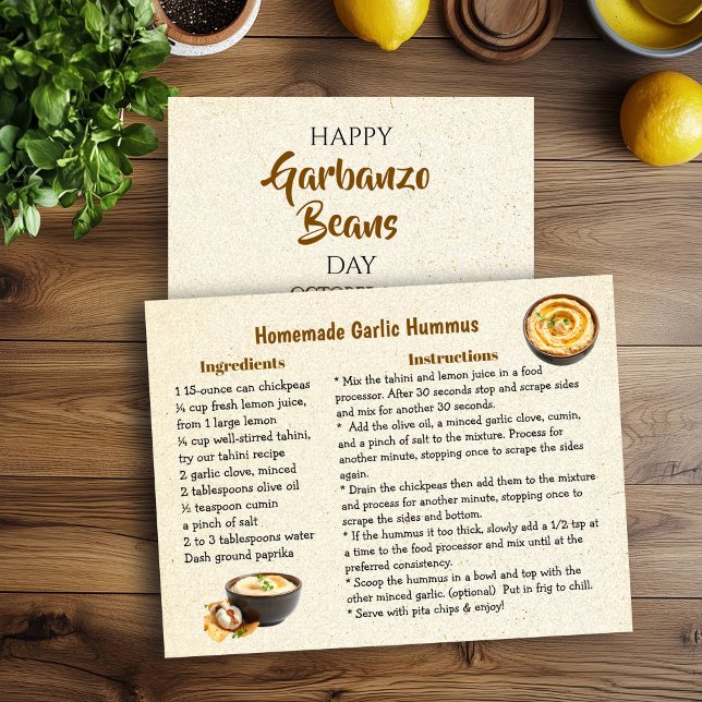 Happy Garbanzo Bean Day | October 21st Card (Creator Uploaded)