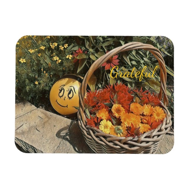 Happy Garden Gratitude Magnet (Horizontal)
