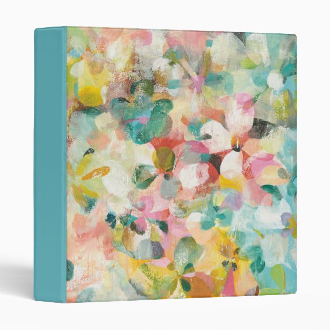 Happy Garden | Soft Pastel Petals 3 Ring Binder (Front/Spine)