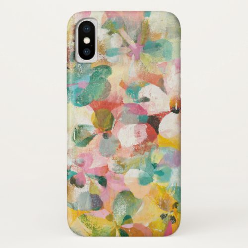 Happy Garden  Soft Pastel Petals iPhone X Case