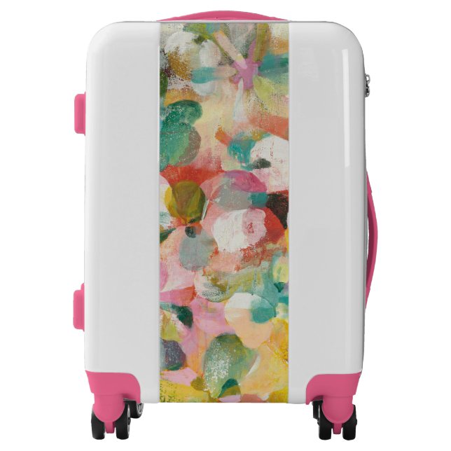 Happy Garden | Soft Pastel Petals Luggage (Front)