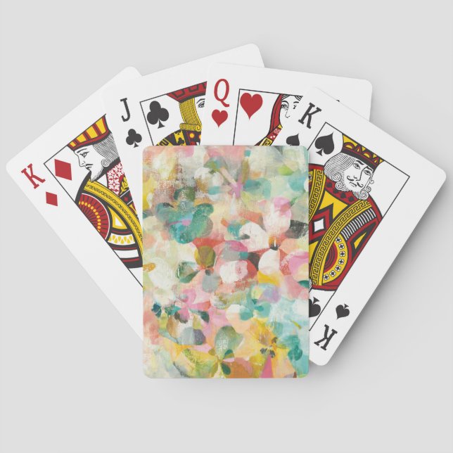 Happy Garden | Soft Pastel Petals Poker Cards (Back)