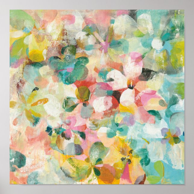Happy Garden | Soft Pastel Petals Poster (Front)