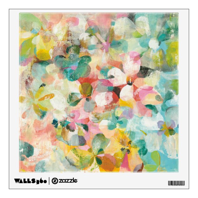 Happy Garden | Soft Pastel Petals Wall Decal (Front)