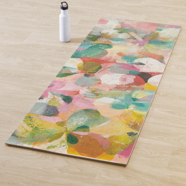 Happy Garden | Soft Pastel Petals Yoga Mat (In Situ)