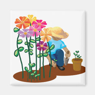 happy gardener magnet