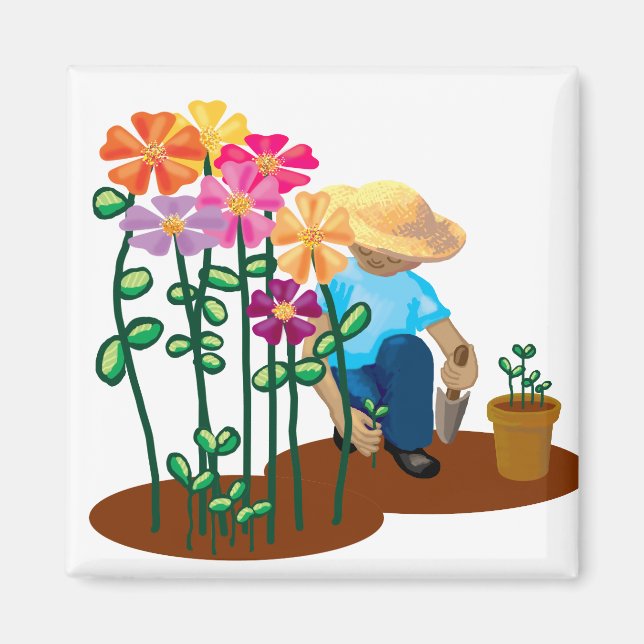 happy gardener magnet (Front)