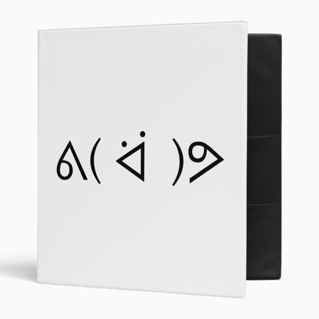 Happy Gary ᕕ( ᐛ )ᕗ Meme Emoticon Emoji Text Art Binder (Front/Inside)