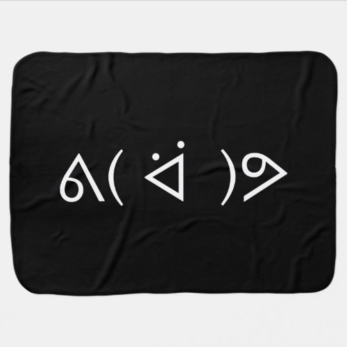 Happy Gary ᕕ ᐛ ᕗ Meme Emoticon Emoji Text Art Stroller Blanket