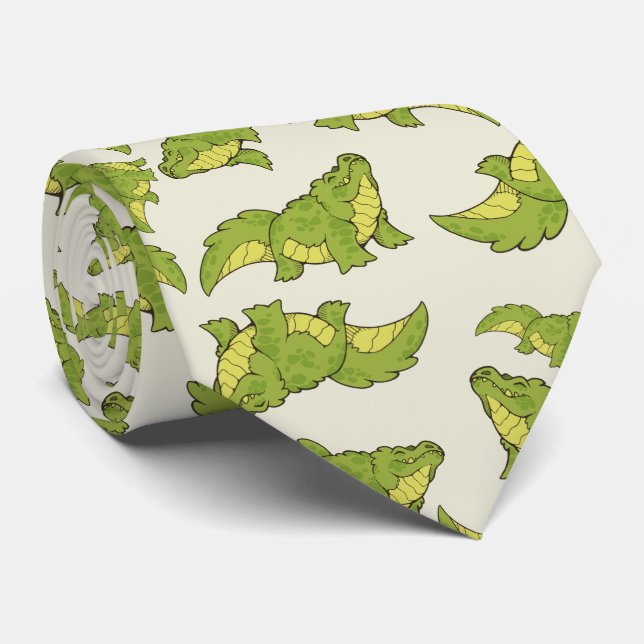 Happy Gator Neck Tie (Rolled)