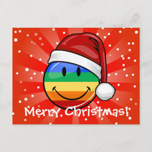 Happy Gay Lgbt Flag Custom Text Holiday Postcards