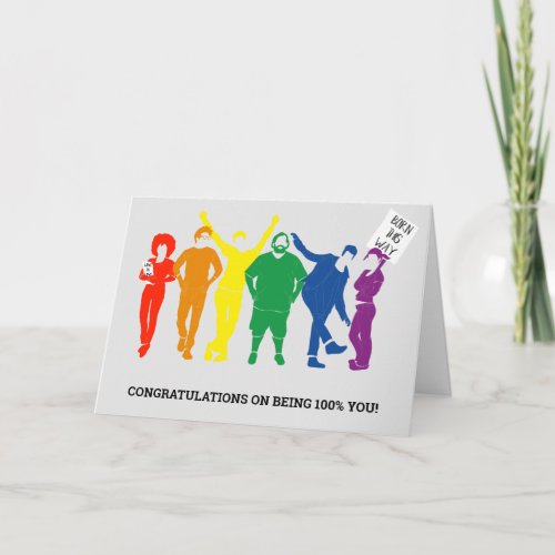 Happy Gay Pride Coming Out Conratulations Custom Card