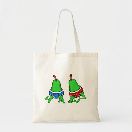 Happy Gay Pride Couple Pears Tote Bag
